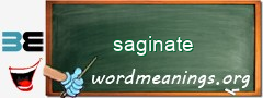 WordMeaning blackboard for saginate